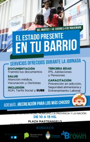 El estado presente en tu barrio llega con más servicios a Burzaco